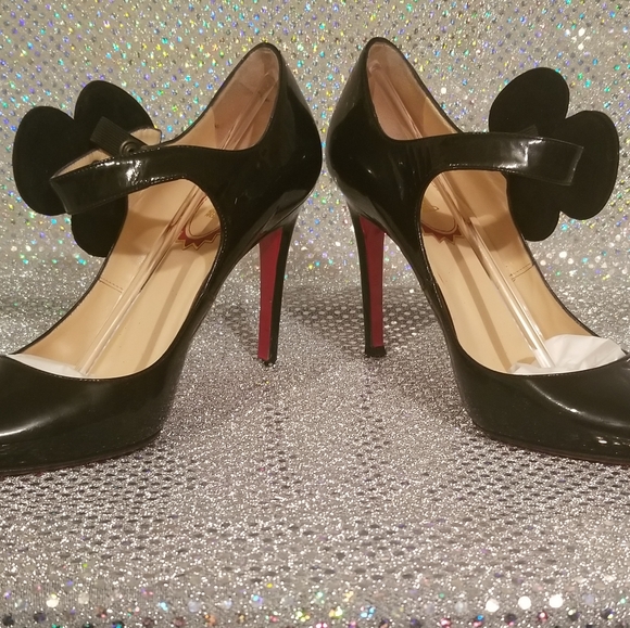 20th Anniversary Louboutins Black Pensee 100 mm sz 38.5 Complete Original Set - Picture 5 of 16